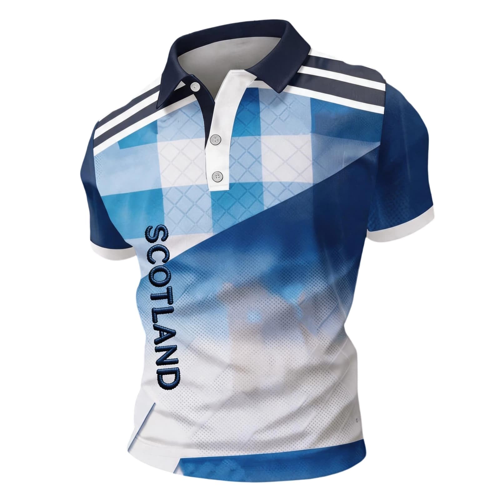 England Football Shirts Mens Scotland Short Sleeve Jersey Fan Training Sports 01-Sky Blue XL