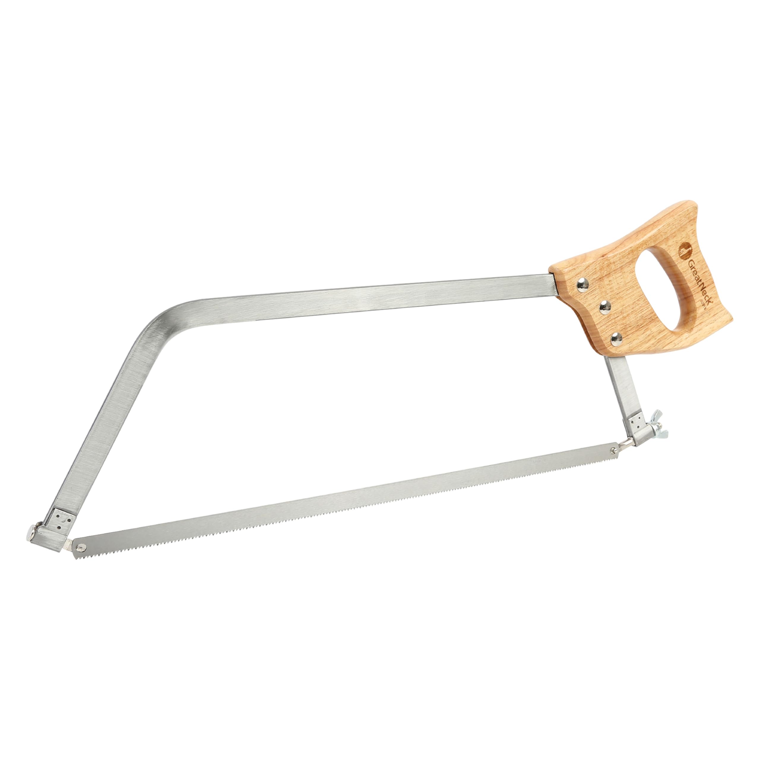 GreatNeck BUS18 Bone Saw 18 Inch, Game and Meat Saw, Solid Steel Frame, High Carbon Blade, Hardwood Handle, Meat Processing Equipment