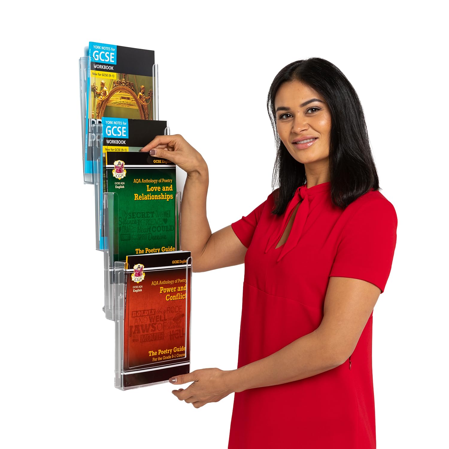 Wonderwall A4 Leaflet Holder | Wall Mounted Brochure Display & Dispenser | Expanda-Stand System | Clear PVC Pockets | Ideal for Reception, Public Spaces, Information Points, Schools