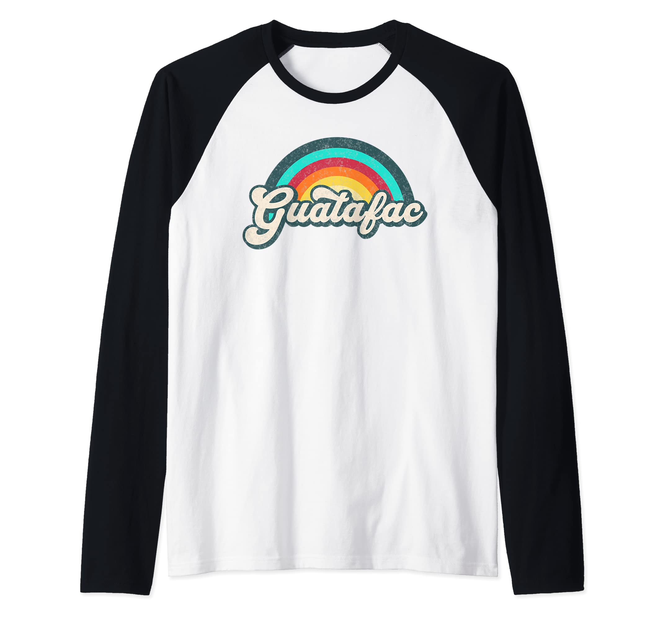 Guatafac Funny Spanglish Latino Community Slang Chistoso Raglan Baseball Tee