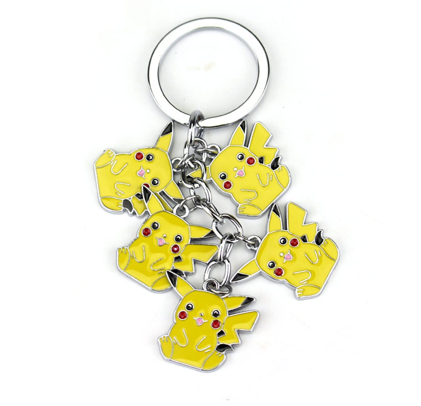 EOLIURR1 Pcs Yellow Cartoon Anime Keychain Ring Pendant Set B1