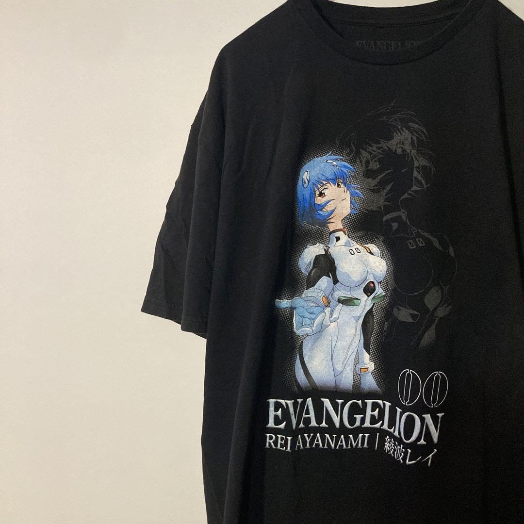 Amazon.co.jp: EVNGELION綾波レイTシャツ漫画アニメゲームy2kレアXL