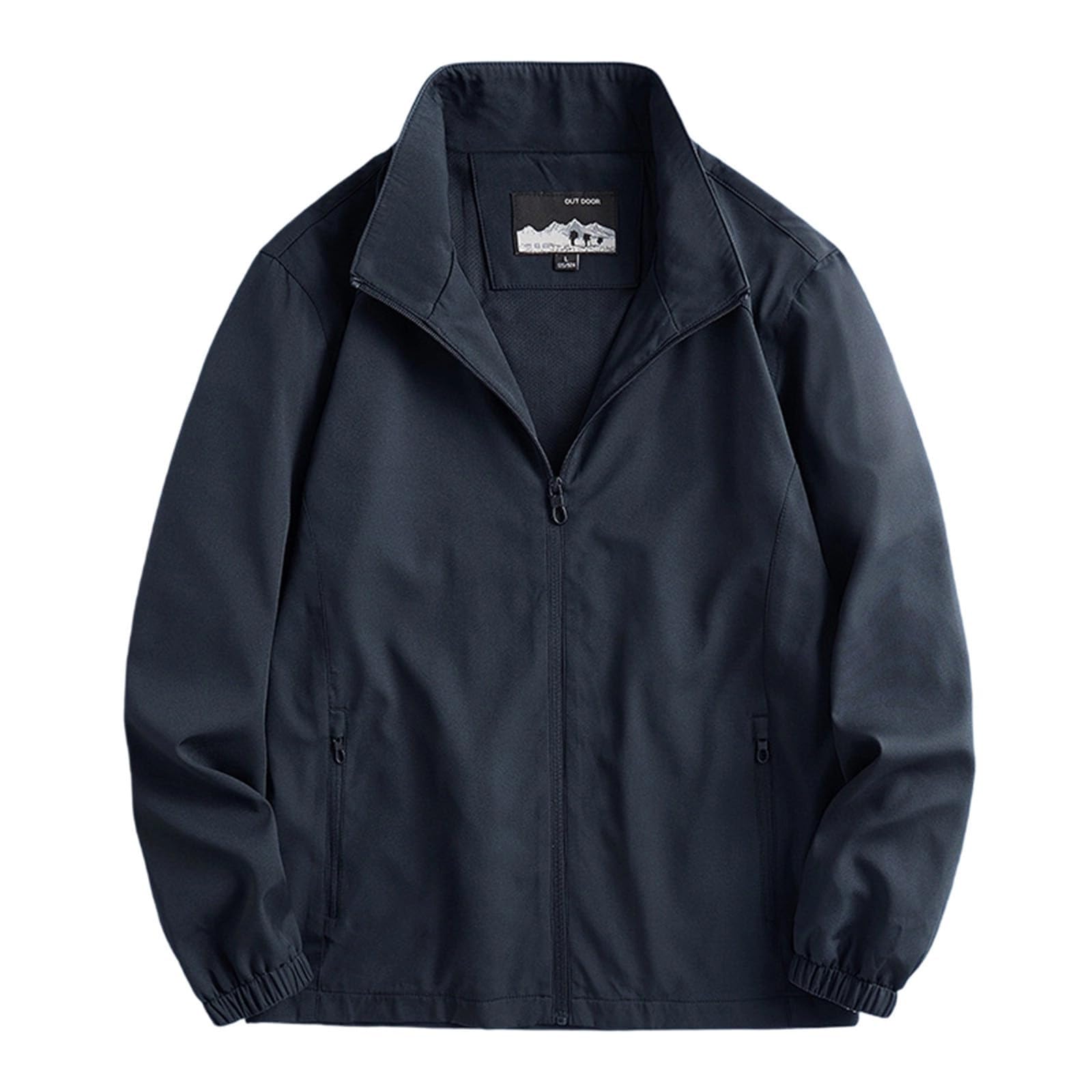 Veste Homme Col Rabattable Multi‑Poches VêTement Homme Mi‑Saison