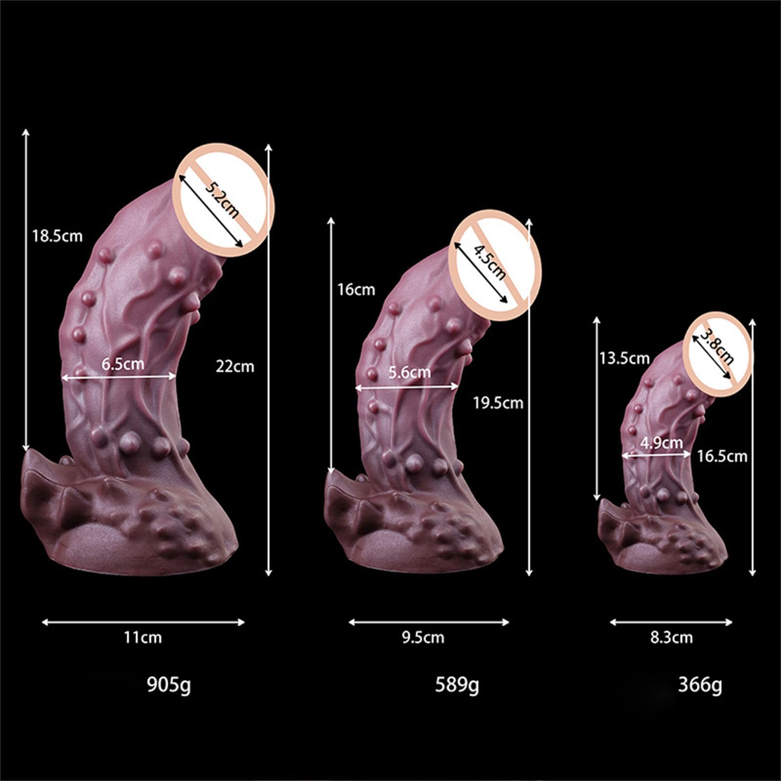 Dildo drago con ventosa dildo mostro fantasy pene gigante in silicone dildo anale grande plug anale punto G giocattoli erotici for donne coppie(M)