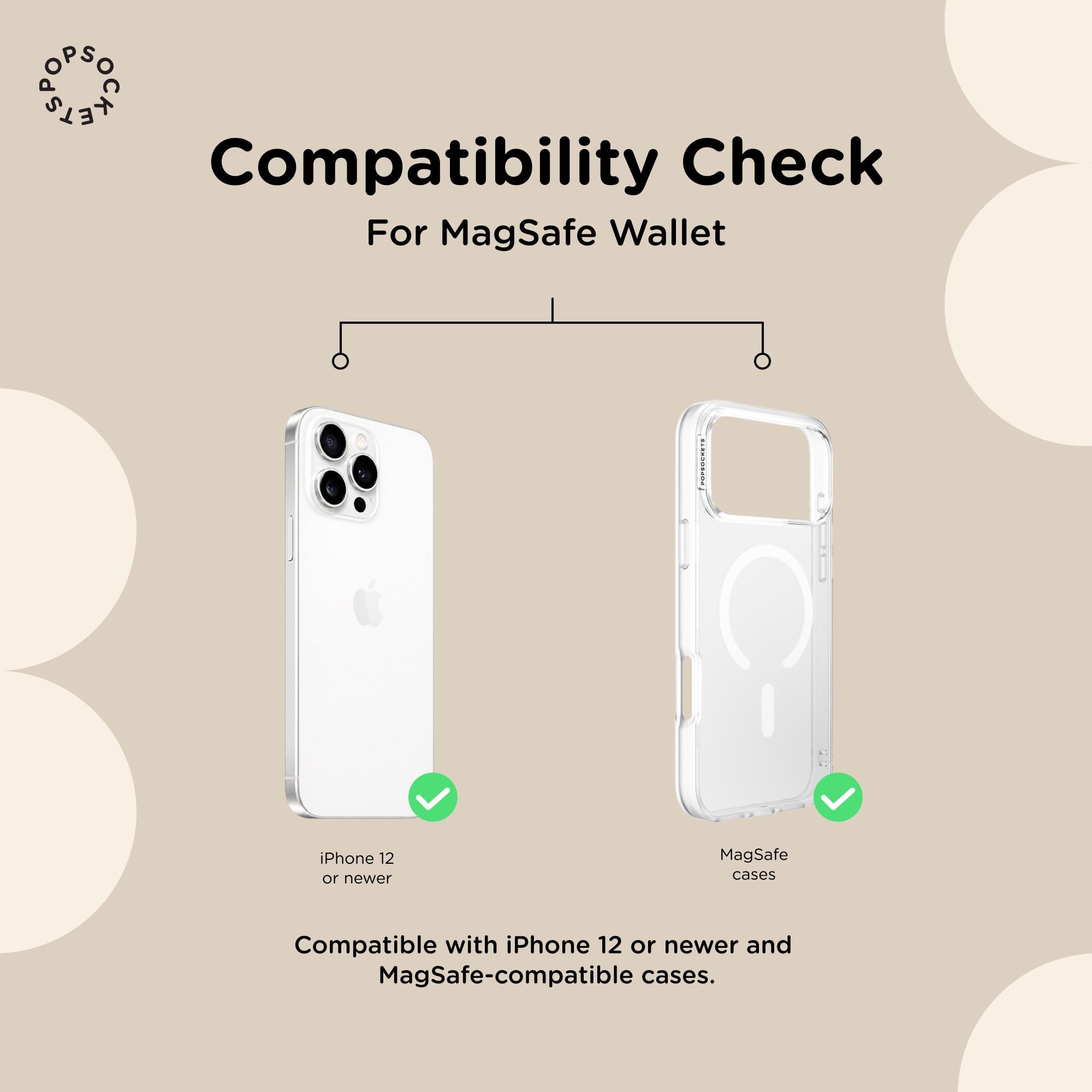 PopSockets Billetera para Teléfono MagSafe, Porta-Tarjetas con Grip, Black - Black