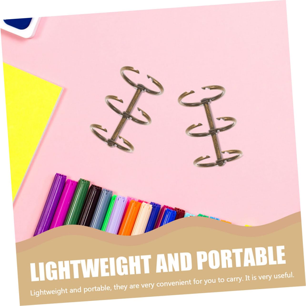 50pezzi Raccoglitori Tre Anelli Per Scrapbooking Fissaggio Libri e Documenti Pratici e Leggeri Per Uso Quotidiano e Conservazione Senza Rischi Di Danneggiamento