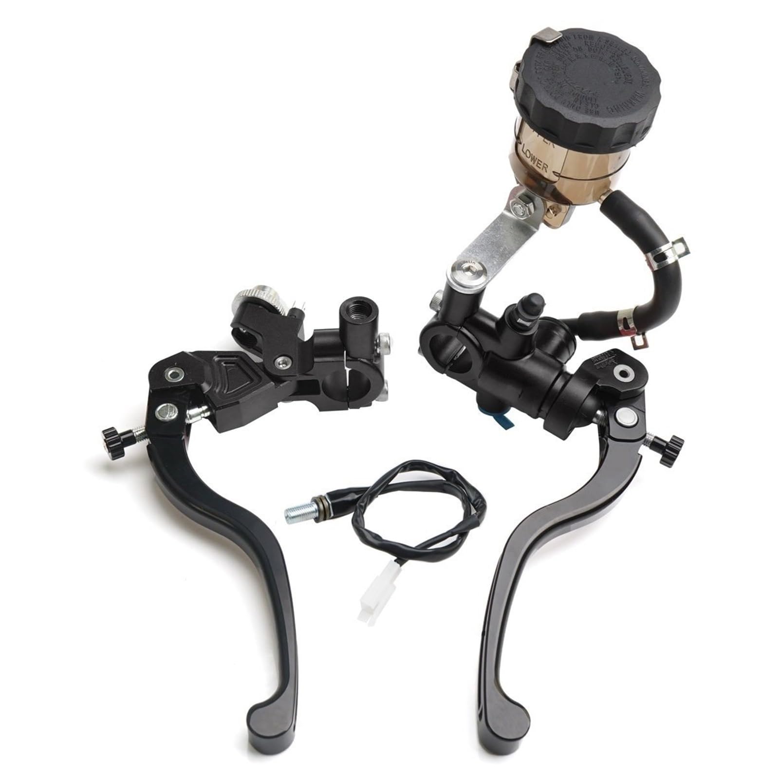 Haysxvr Black Ab 14Mm Motorcycle Radial Brake Clutch Pump Master Cylinder Lever Handle Hydraulic For Yamaha Electric Dirtbike Forward Brake Pump(Black Ab 14Mm)