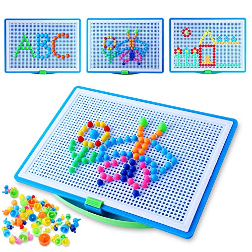 Colmanda Mosaicos Juego Educativo, 296Pcs Tablero de Mosaicos Infantiles, Puzzle 3D Tablero...