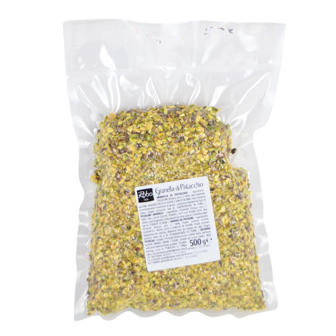 Grano de pistacho, 500 g, ideal para dulces, cremas y decoración de pasteles, pasteles, panettones, tartas y galletas