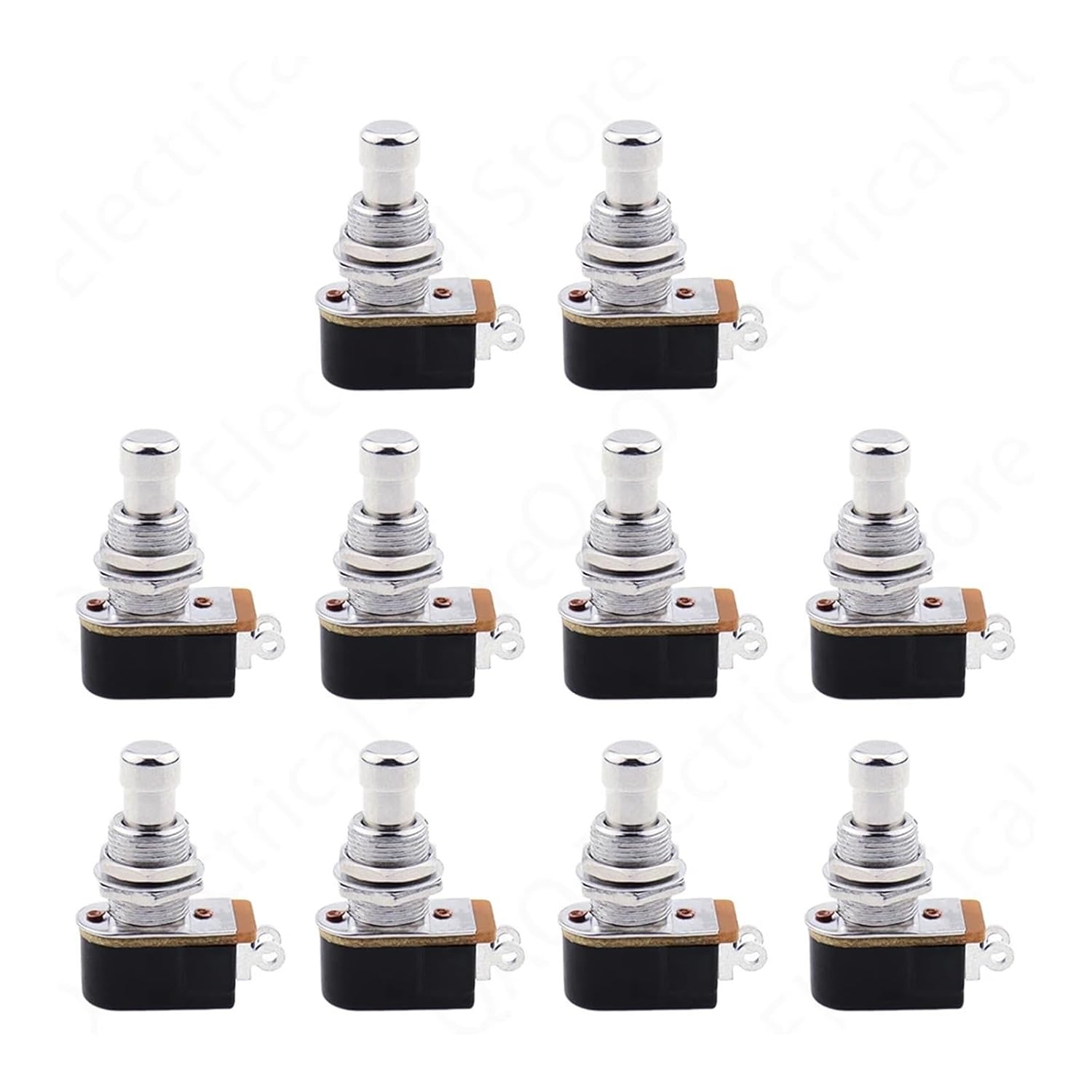 10pc Guitar Effects Pedal Box Push Button Momentary Touch Push Button Stomp Foot Pedal Switch for Guitar Parts