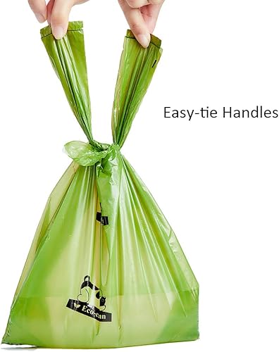 Miniatura 2 de ECO-CLEAN 300 bolsas para excrementos de perro con asas fáciles de atar, correa elástica de entrenamiento de perro de 6 pies para perros medianos y