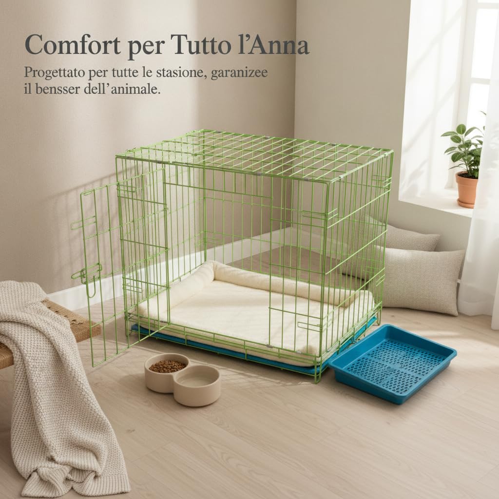Gabbia per Cani con Vaschetta, 70x50x60cm | Costruzione , Alloggio cani, Zona sicura casa, Per nuovi proprietari
