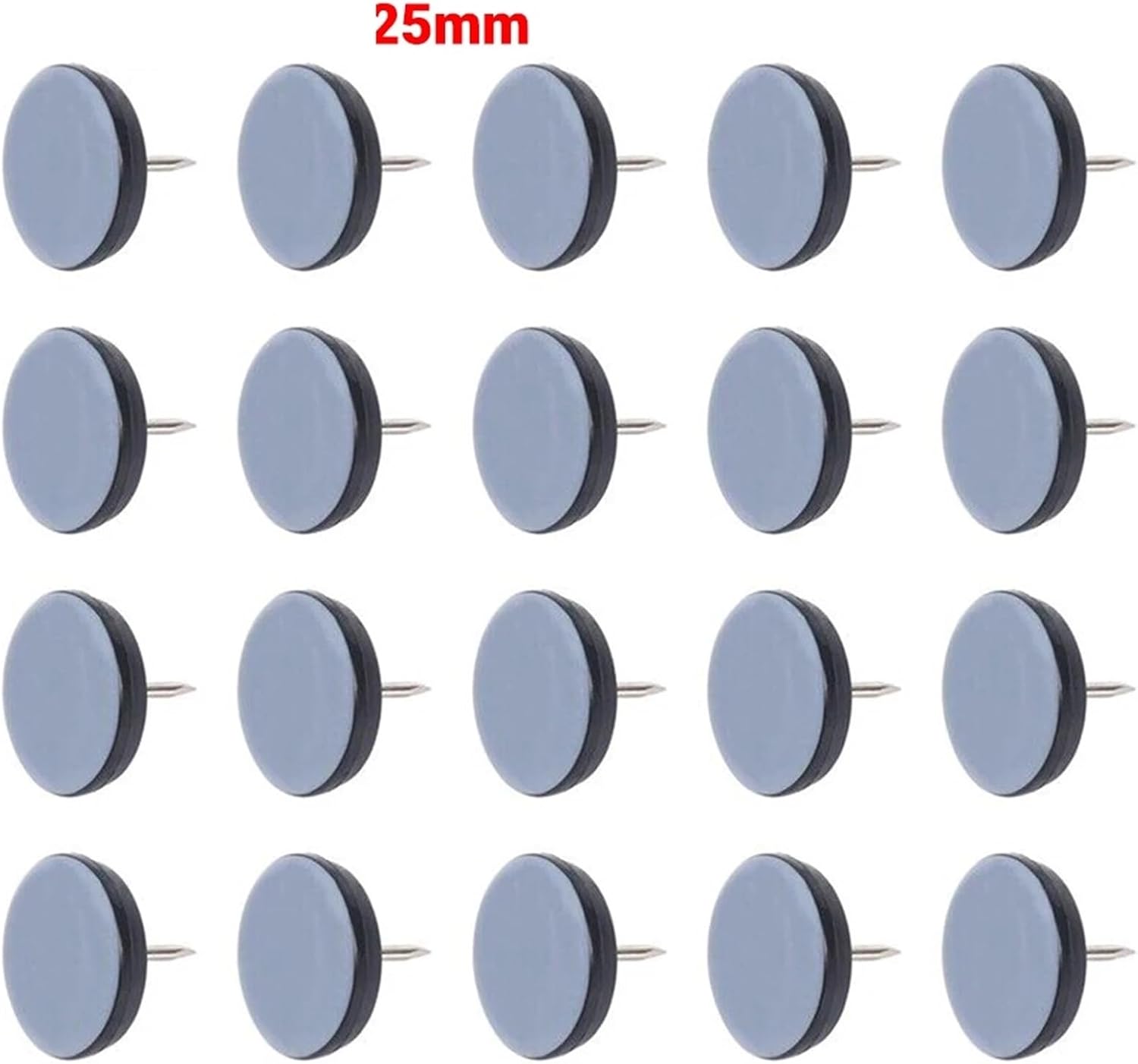 Furniture Sliders 80Pcs Furniture Leg Sliders Pads with Nail Feet Moving Gliders Mover Floor Protector for Tables Sofas Recliners(25mm)