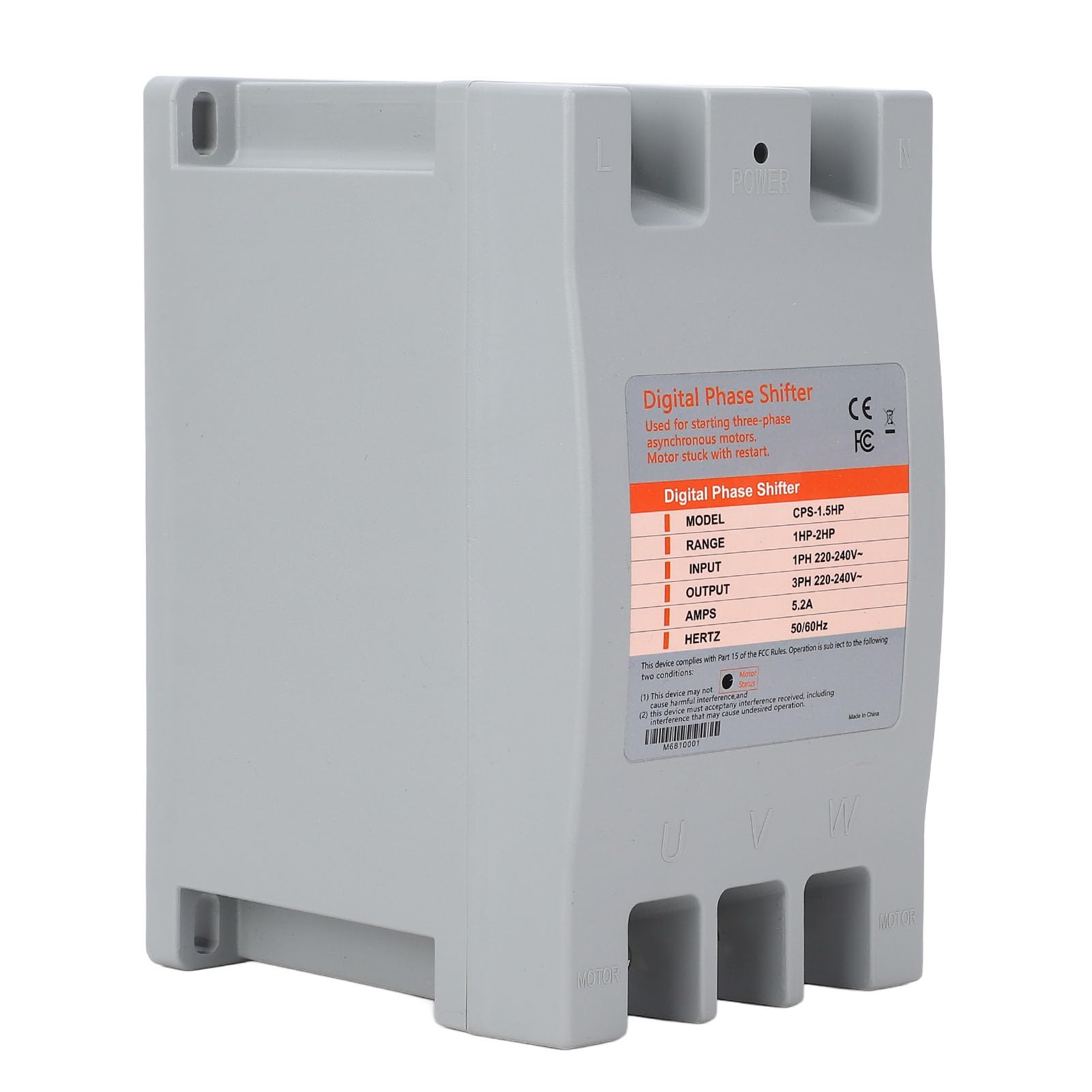 Desfasador Digital Industrial Convertidor Eficiente Monofásico a Trifásico para Maquinaria, ABSPower para Uso Residencial y Comercial Pequeño