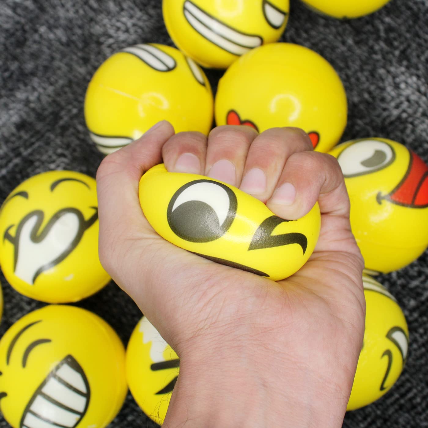 Glan Funny Yellow Foam Emoji Smiley Face Squeeze Balls/ Hand Sponge Ball Stress Balls Squishy Toy Balls Best Birthday Return Gift for Kids Adults (Cute Squeeze Ball 4 Pcs) (B0B885KQQX) Amazon Price History, Amazon Price Tracker