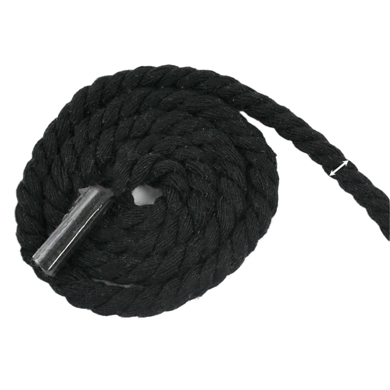 Twisted Cotton Cord 2/5/10Meters 5/7/8/12/15/20mm Black Cotton Rope 3 Shares Twisted Cord Decoration Macrame Ropes(KY338-Black-5mm,2Meters)