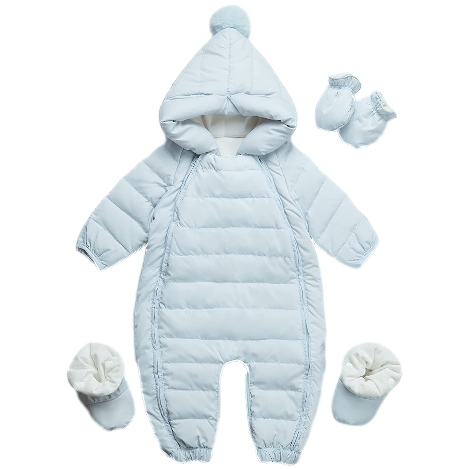 amropi Bambino Tute da Neve Inverno Pagliaccetto con Cappuccio Neonato Body Overall Jumpsuit per 3-24 Mesi