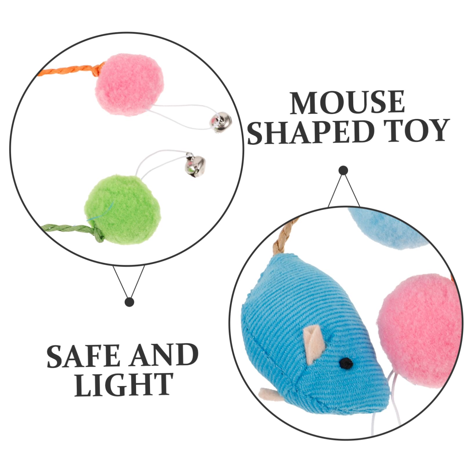 ibasenice 6pièces Jouet Souris pour Chat Et Chaton Jouet Interactif avec Clochette pour Entraînement Physique