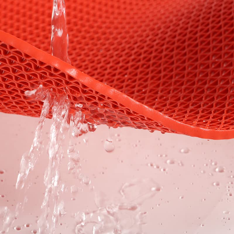 WLWLEO Poolside Non Slip Mat Commercial-Grade Pool Bathroom Anti-Fatigue Floor Mats Thick PVC Hollow Wet Area Drainage Mat for Shower Room Kitchen Entrance Waterpark,Gray/Grey,0.9×5M