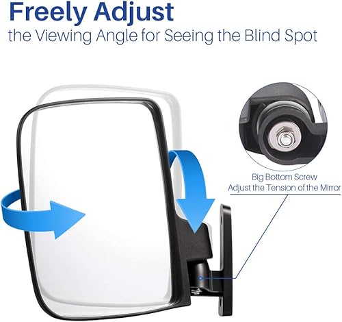 Miniatura 4 de BETOOLL HW9008 Carro de Golf Espejos Dobles Plegables Para Club Car EZGO Yamaha Star Carros de golf