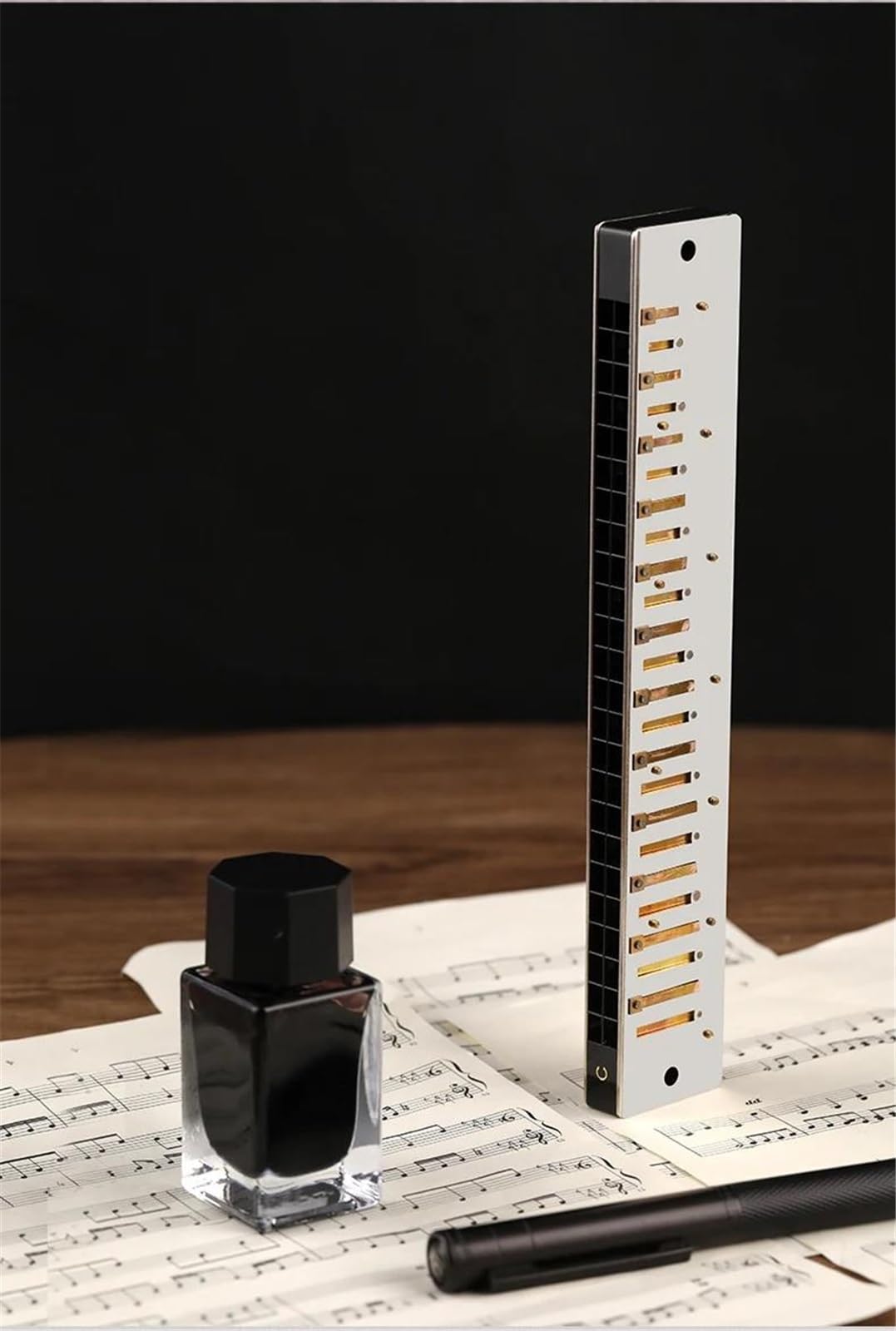 per Adulti Armonica Armonica A 24 Fori Tremolo Armonica A Chiave C Armonica A Bocca Polifonia Armonica A Bocca con Scatola per Principianti Adulti Professionale(Silver)