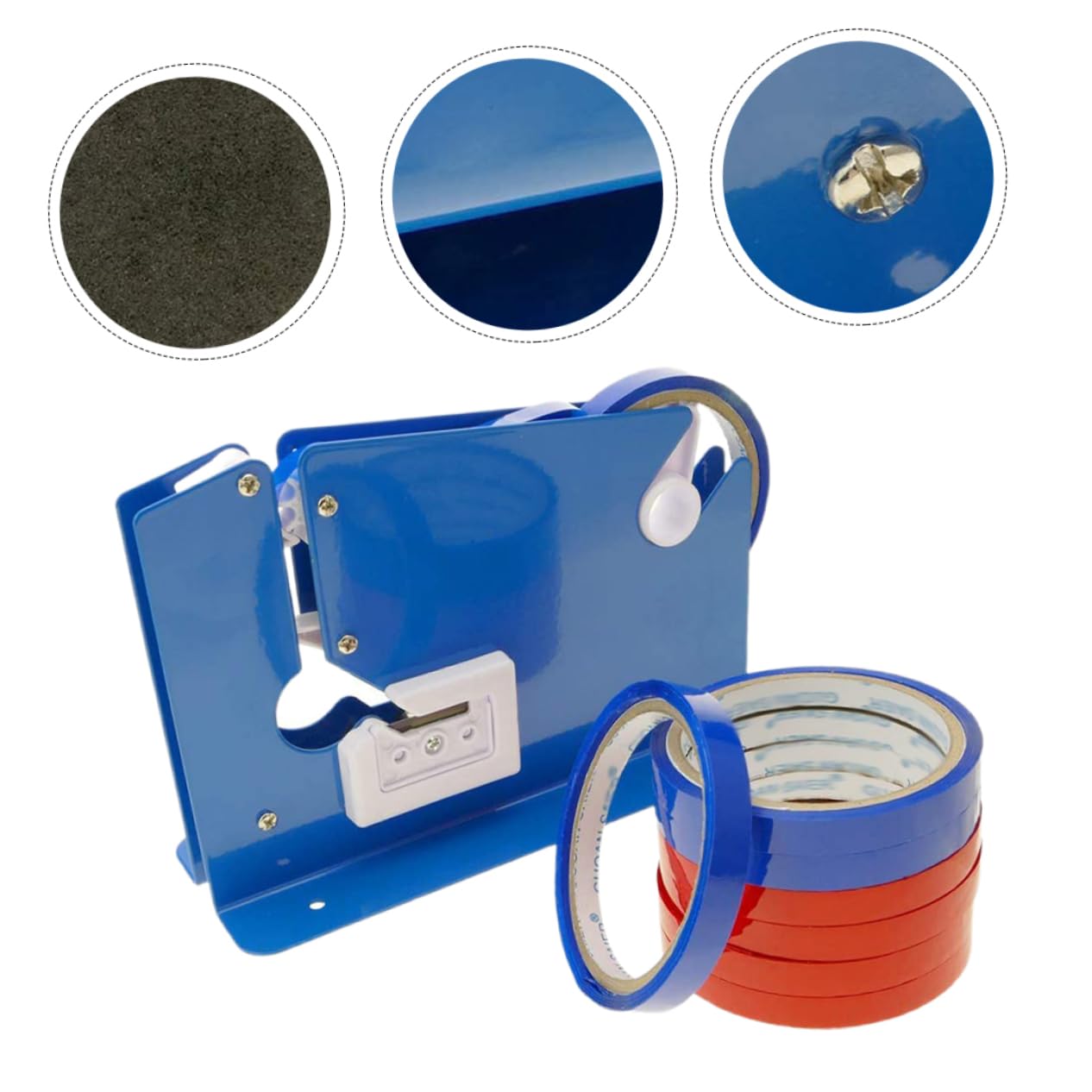 BESTonZON 9stücke Tape Cutter Dispenser Mit Langlebigem Eisenrahmen Tütenverschlussmaschine Für Plastikbeutel Integrierter Trimmer Geeignet Für Lebensmittel Fleisch Und Industrieverpackung