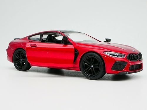 Miniatura 4 de KiNSMART BMW M8 Competition Coupe Red 5" escala 136 de metal fundido a presión modelo de coche de juguete con acción de tracción