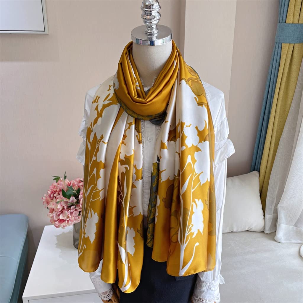RWRAPS Sciarpa di seta lunga da donna Sciarpa da regalo in stile coreano da donna Sciarpa da regalo Scialle Accessori (D 180 * 90 cm)