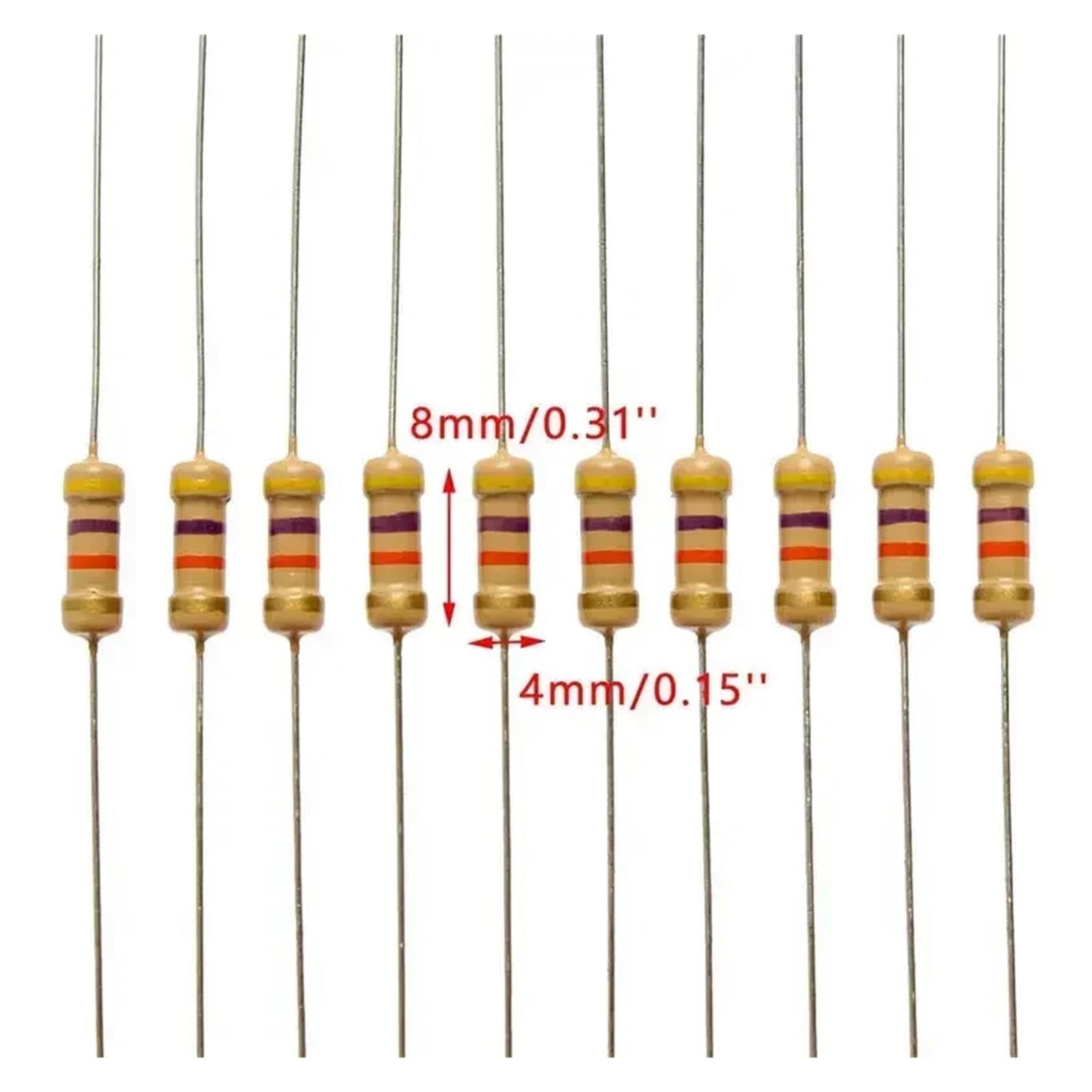 300 Teile/satz Carbon Film Metall Widerstände DIY Widerstand Sortiment Kit
