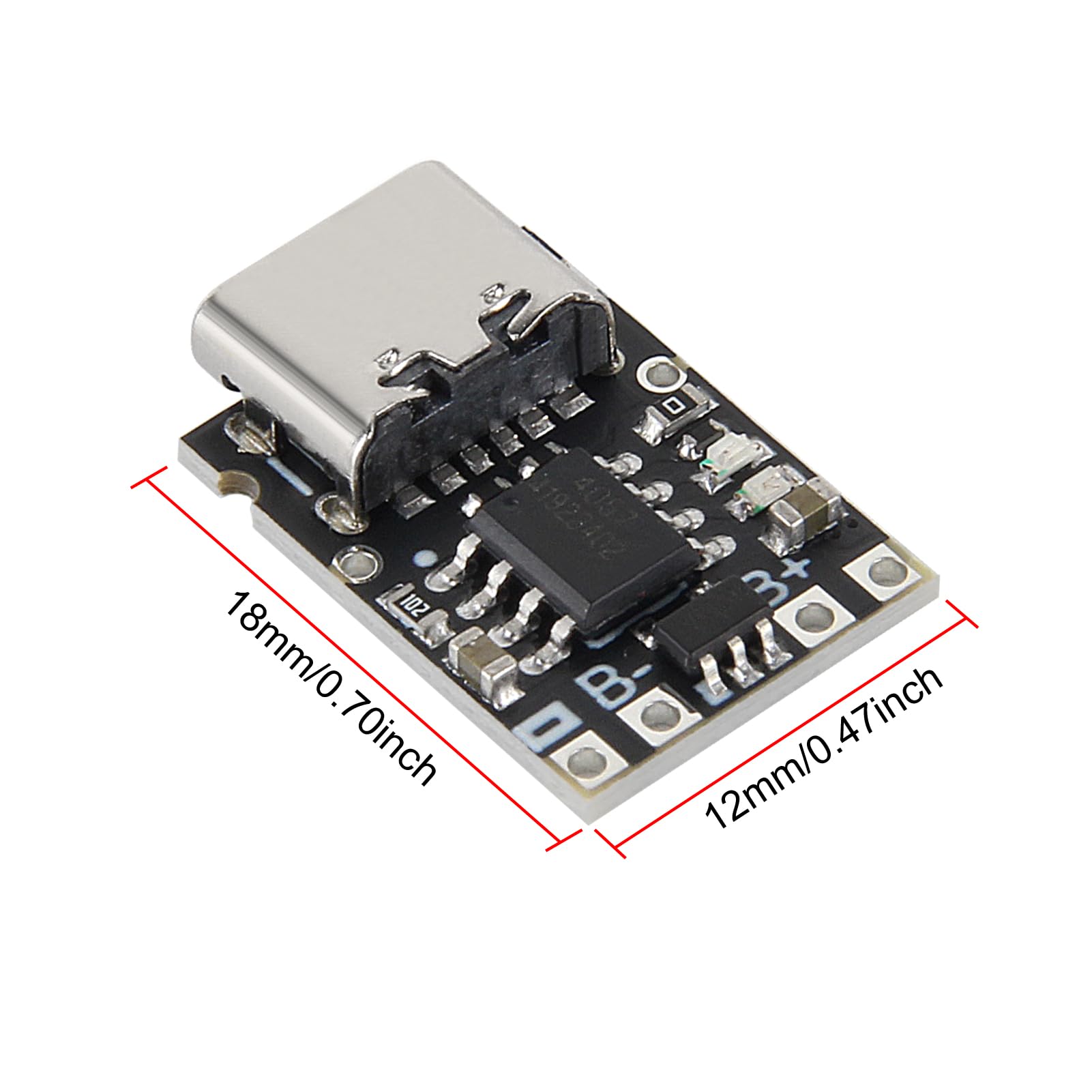 Tp4057 Module Mini Snapklik.com : AITRIP 20PCS TP4057 1A 3.7V Type-C USB Ultra-Small ...