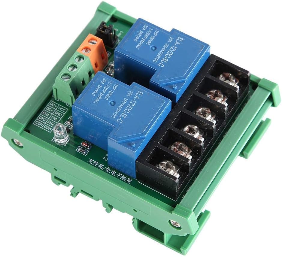 Wendry Relay Module,2-Channel 30A 12V Relay Module with SMD Optocoupler Isolation for High and Low Level Trigger,anti-interference ability,SMD optocoupler isolation