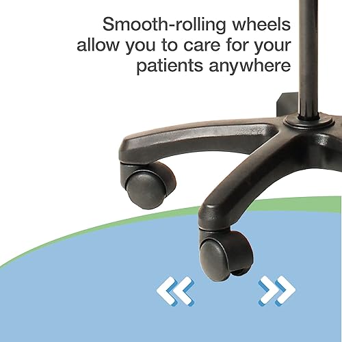 Miniatura 3 de Graham-Field 223B Labtron Monitor de presión arterial móvil con soporte rodante, esfigmomanómetro aneroide, manguito y ruedas BP