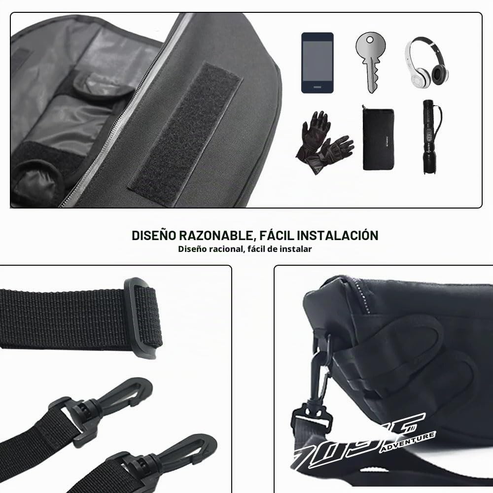 Bolsa de manillar para Zontes 703F 703f Bolsa de viaje para navegador de volante de motocicleta Bolsa de teléfono impermeable y antipolvo