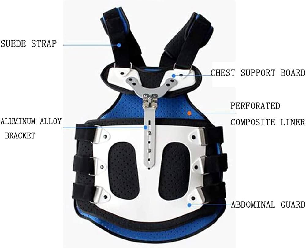 Amazon | 腰椎装具、調節可能な胸腰固定ブレース、圧迫骨折と骨粗鬆症