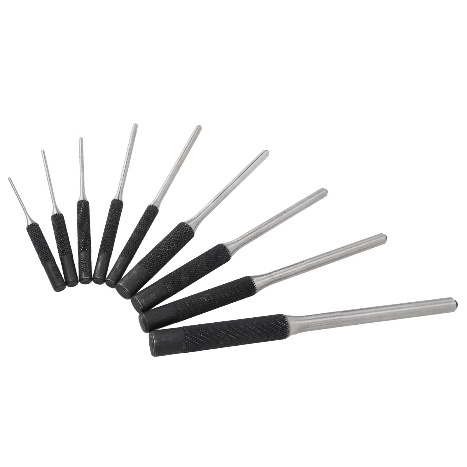 9pcs Roll Pin Punch Set Hardened Steel Jewelry Repair Tool Storage Pouch Watch Craft