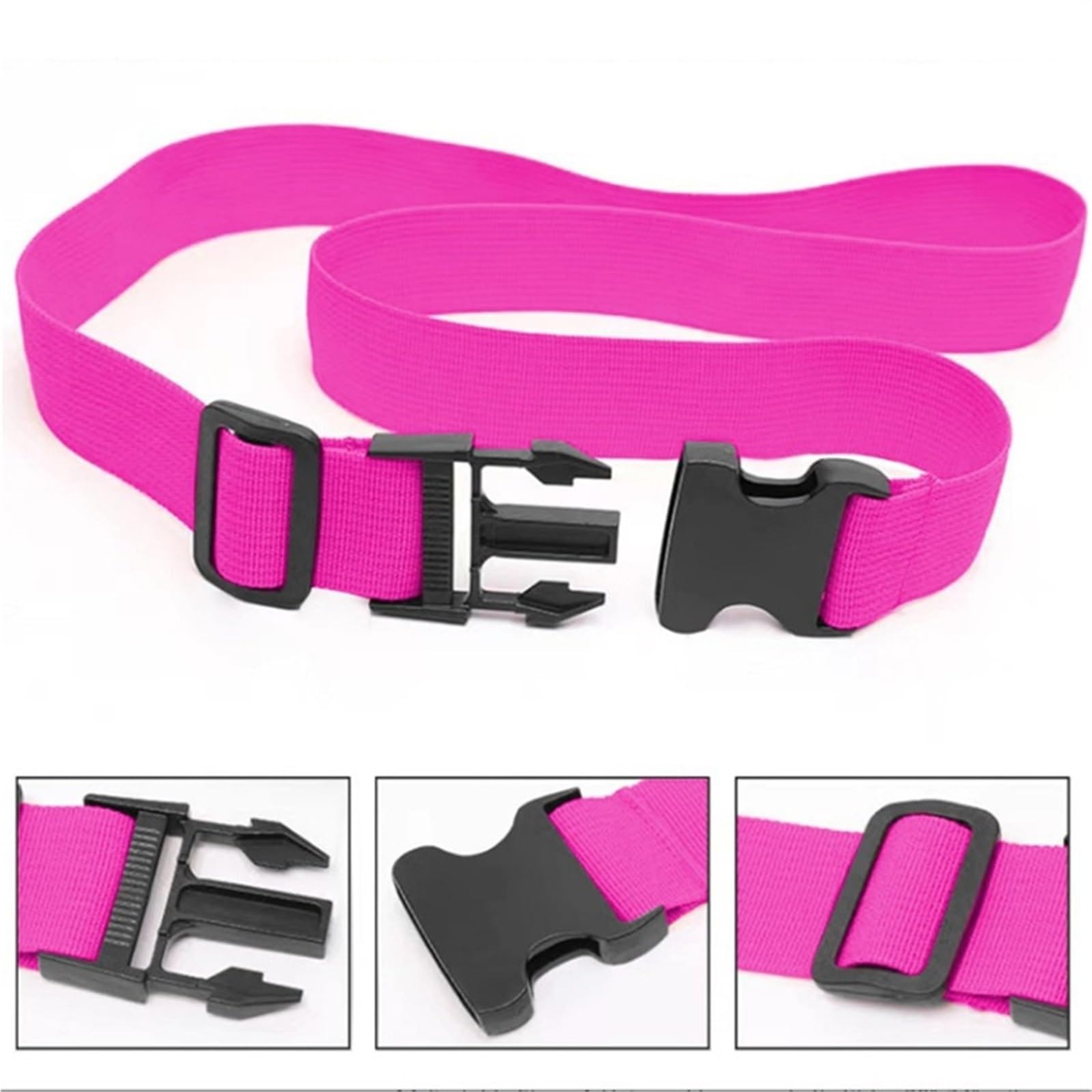 Correas de equipaje para maletas, 6/12/24 piezas, correas de equipaje de forma recta para maleta, cinturón de poliéster con hebilla de liberación ajustable, accesorio de viaje (BH123094-B4)