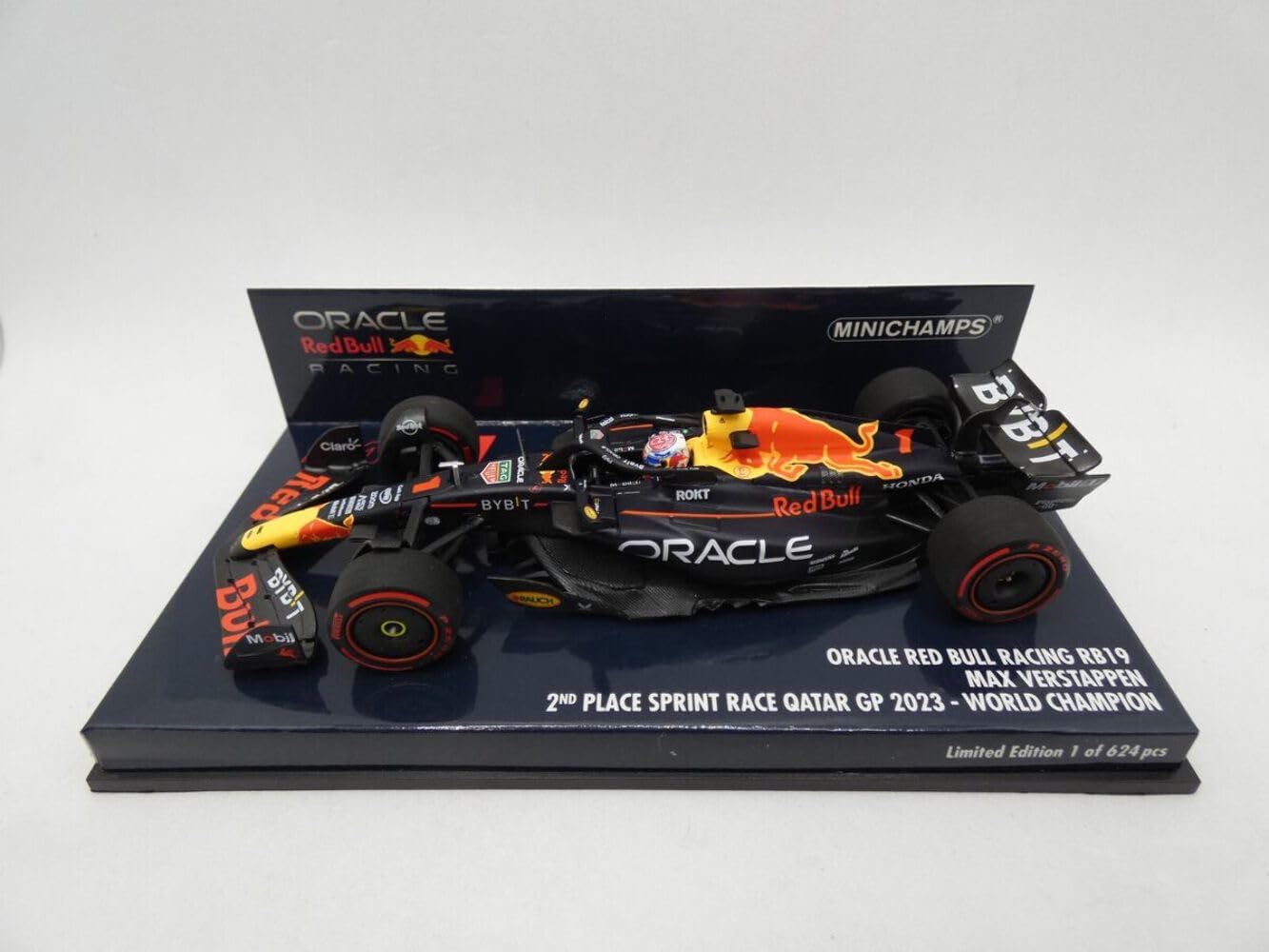 Minichamps Red Bull Racing RB19 Max Verstappen 2nd Place Qatar GP