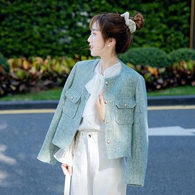 Amazon | [QUNCHAORI] ツイード ハイエンド ファッショナブル