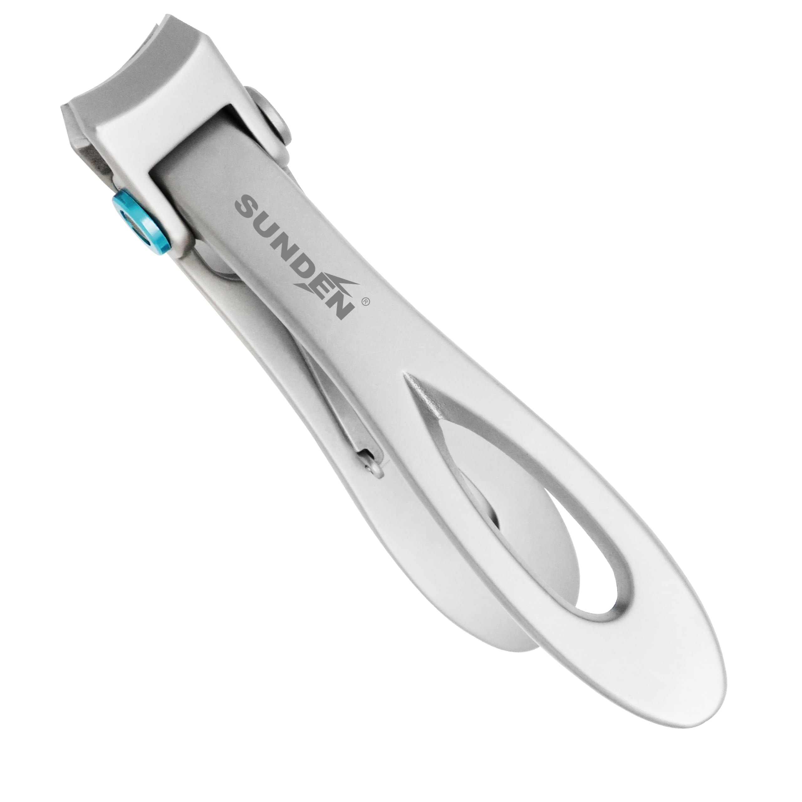 Heavy Duty Wide Jaw Toenail Clipper for Thick Nails – Premium Stainless Steel Nail Cutter, Ideal for Seniors, Large Grip Design for Easy Use, Perfect for Men and Women, SUNDEN SD1413 (Silver)