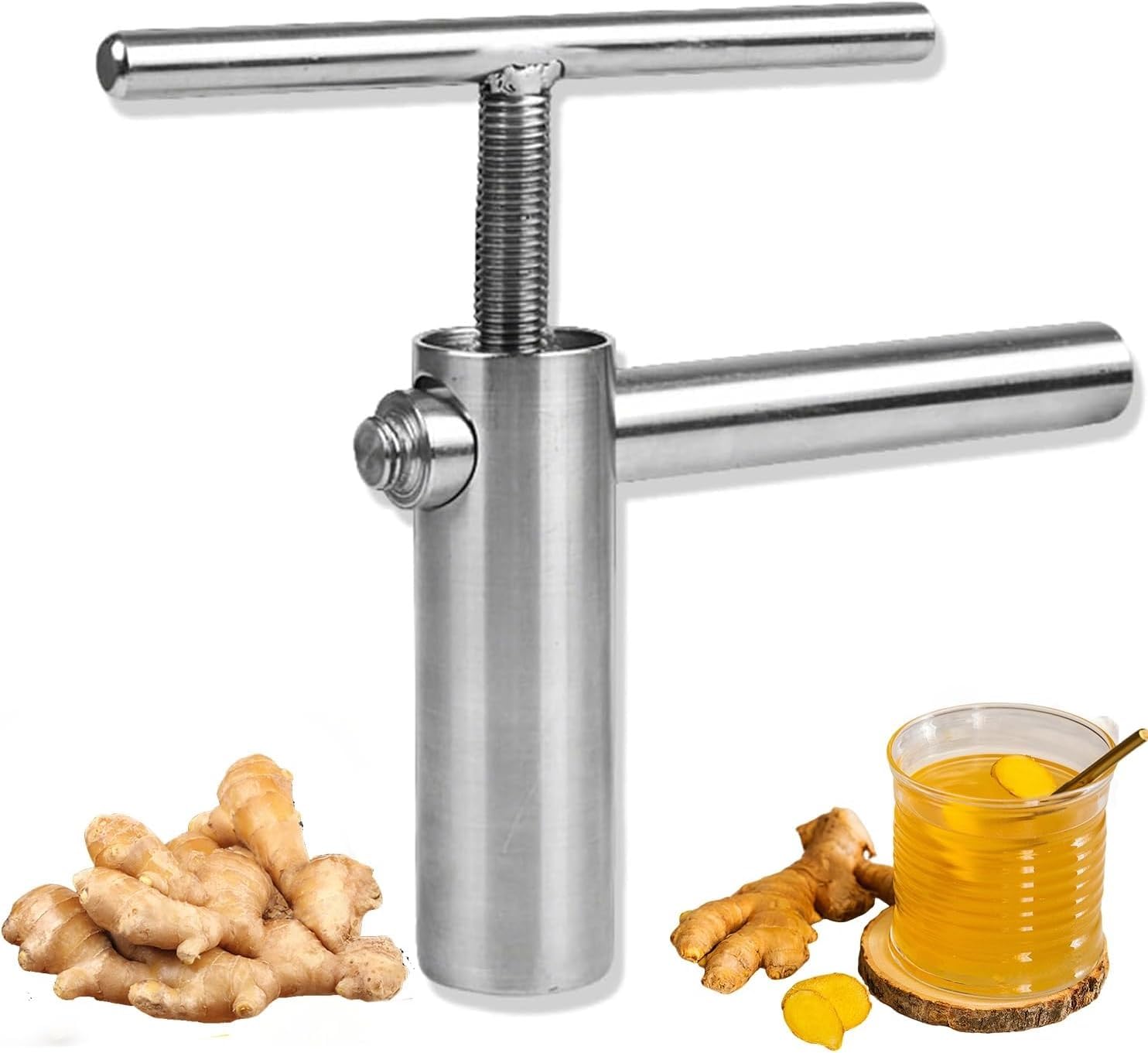 GYKOZY Manual Ginger Juicer, Commercial Ginger Press Extractor, High Juice Yield, Stainless Steel, Easy Use for Fruits and Vegetables