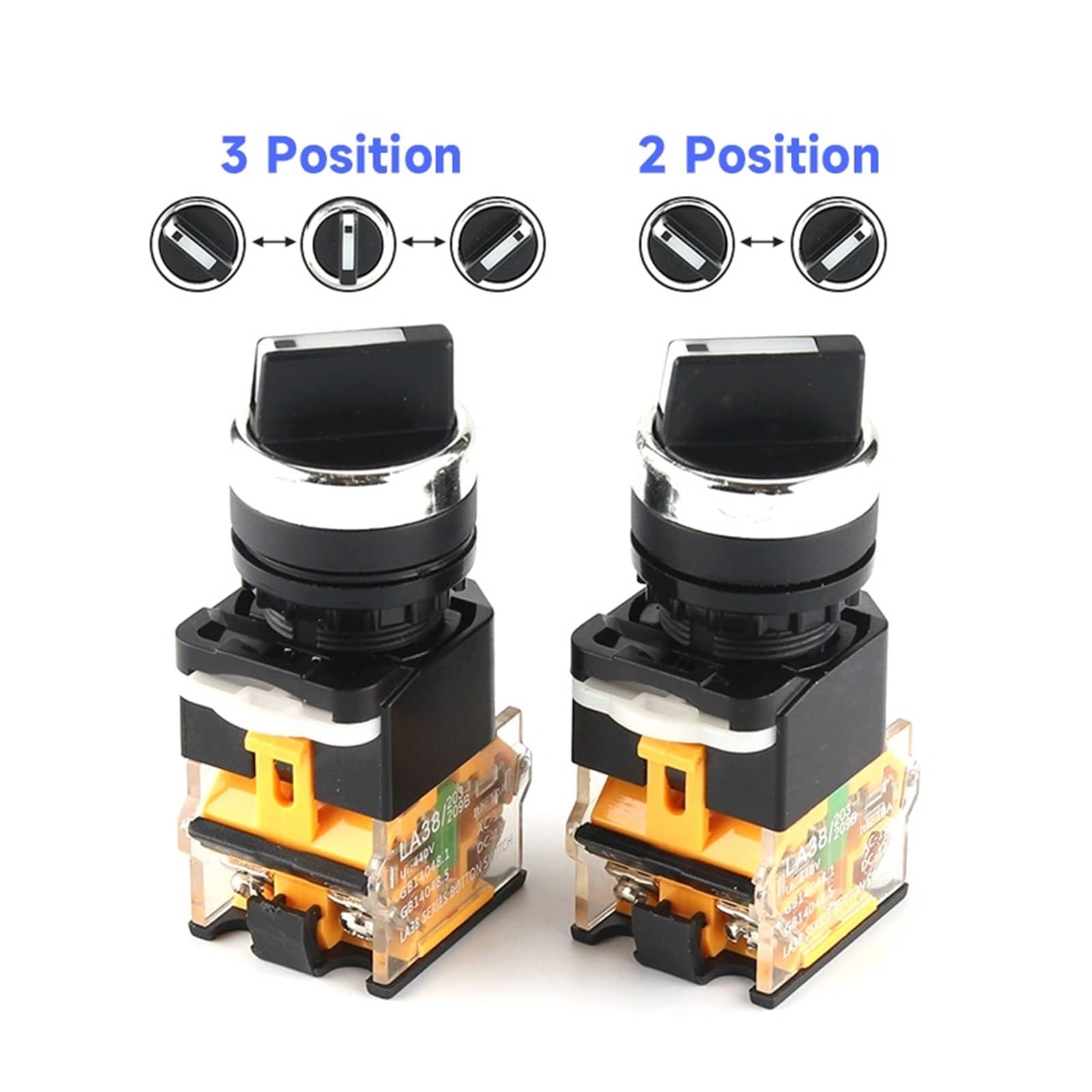 Amazon.com: NISZA 22mm 2/3 Position Rotary Button Switch selector
