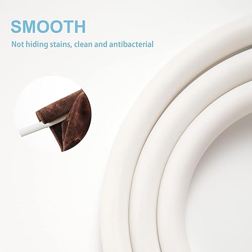 Miniatura 6 de OFFO Manguera de ducha, 138 pulgadas, de PVC de alta calidad, manguera de ducha de mano, manguera flexible con inserto de latón y tuerca para baño