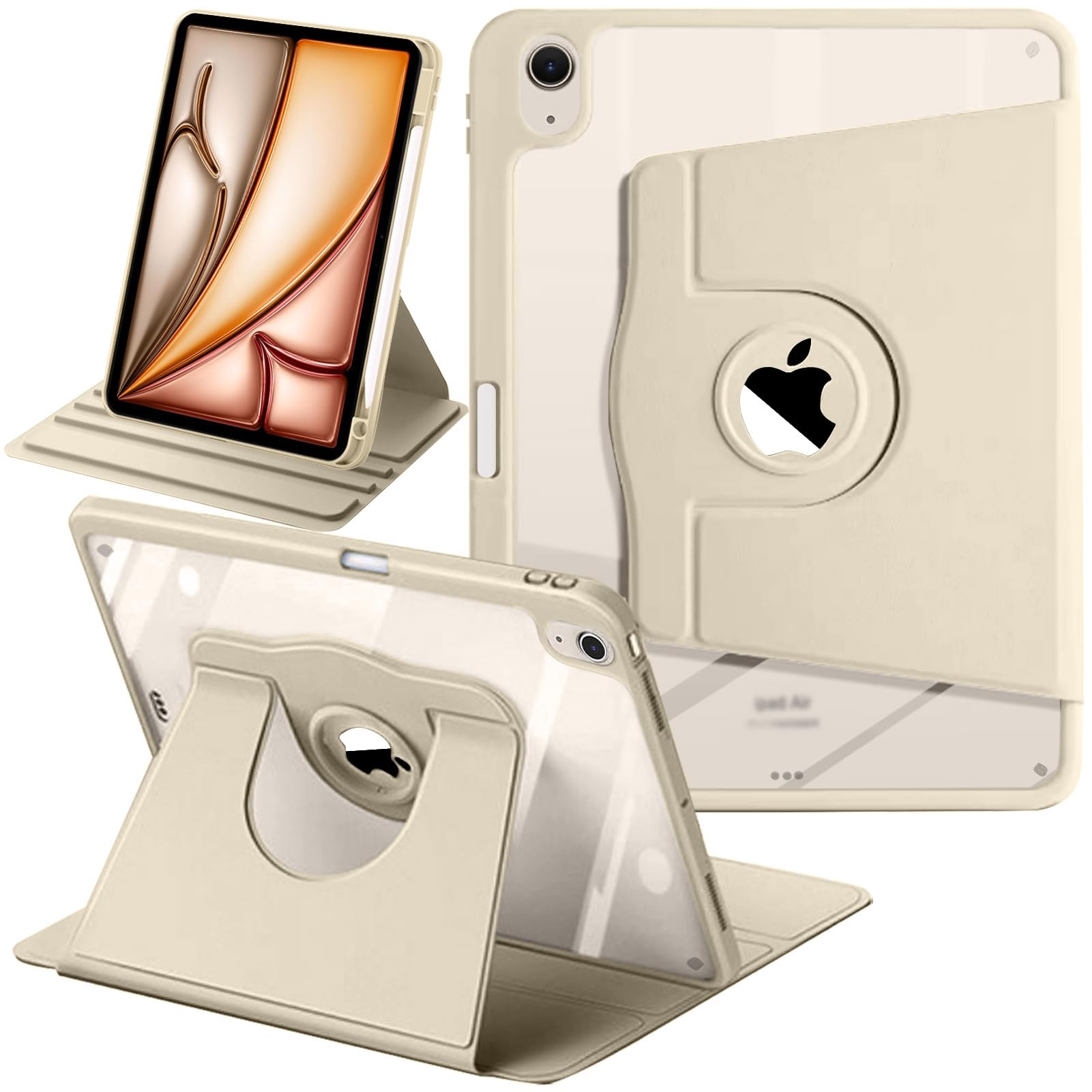 Custodia Fintie Con Rotazione 360° Per IPad Air 11 M3/M2 2025/2024 Con Porta Penna