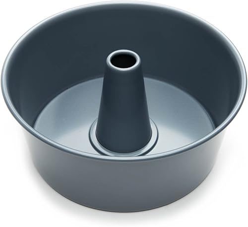 Miniatura 7 de Fox Run Molde antiadherente para pastel de ángel con parte inferior extraíble, 10 x 10 x 4.5 pulgadas, metálico