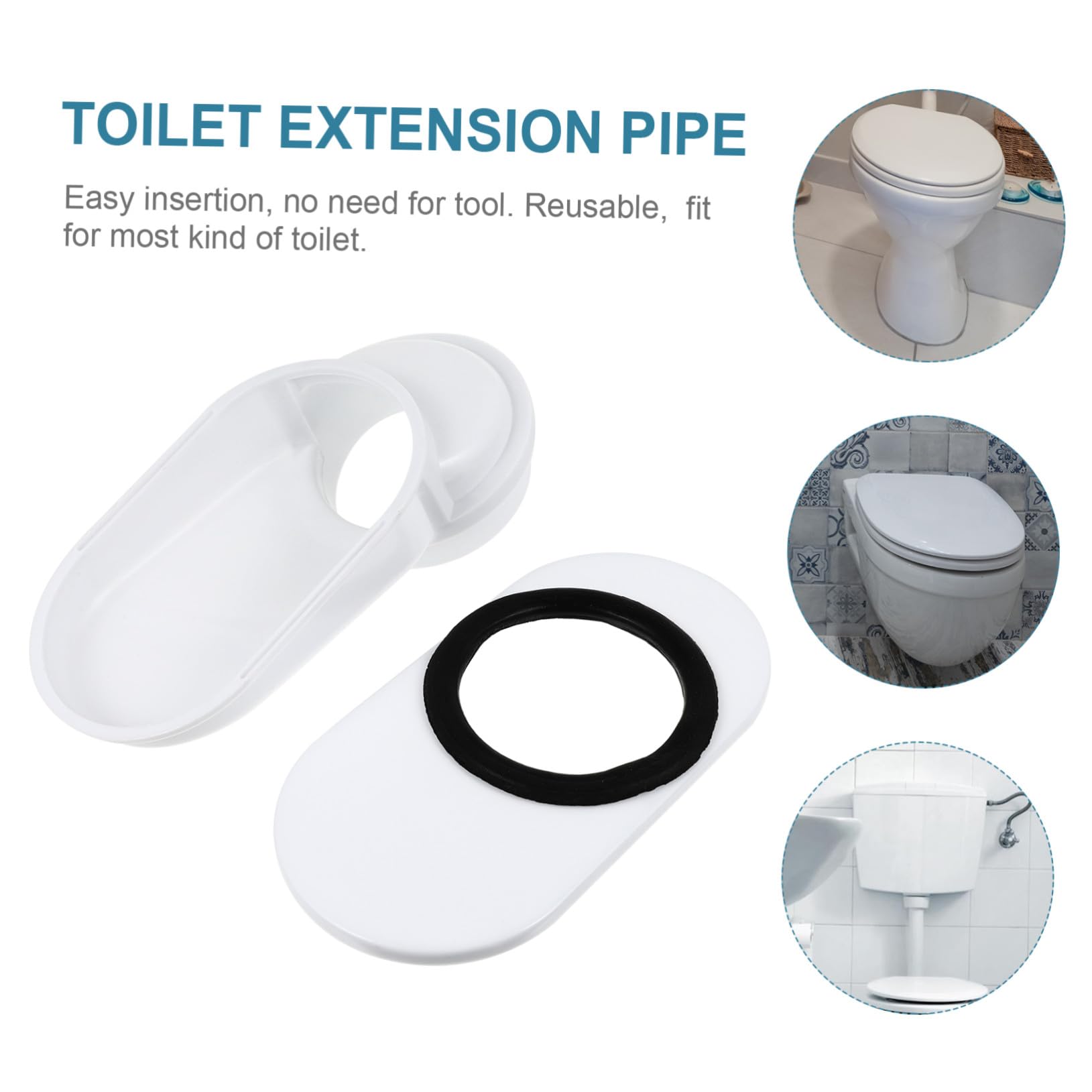 Kit Desplazador de Desagüe para Inodoro Compatible con Salidas Antiobstrucción Antileakage