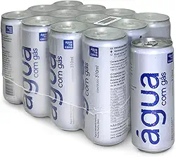 Água na Lata - Água Mineral com Gás - Pacote c/12 unidades 310ml