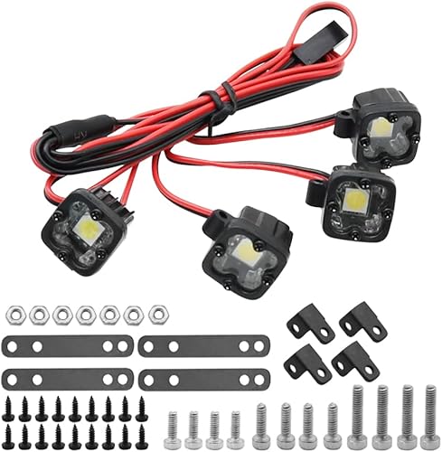 Luces LED brillantes para coche RC para 110 RC Crawler Axial TRX4 TRX6 SCX10 III AXI03007 Wraith YK4082 (D1-4)