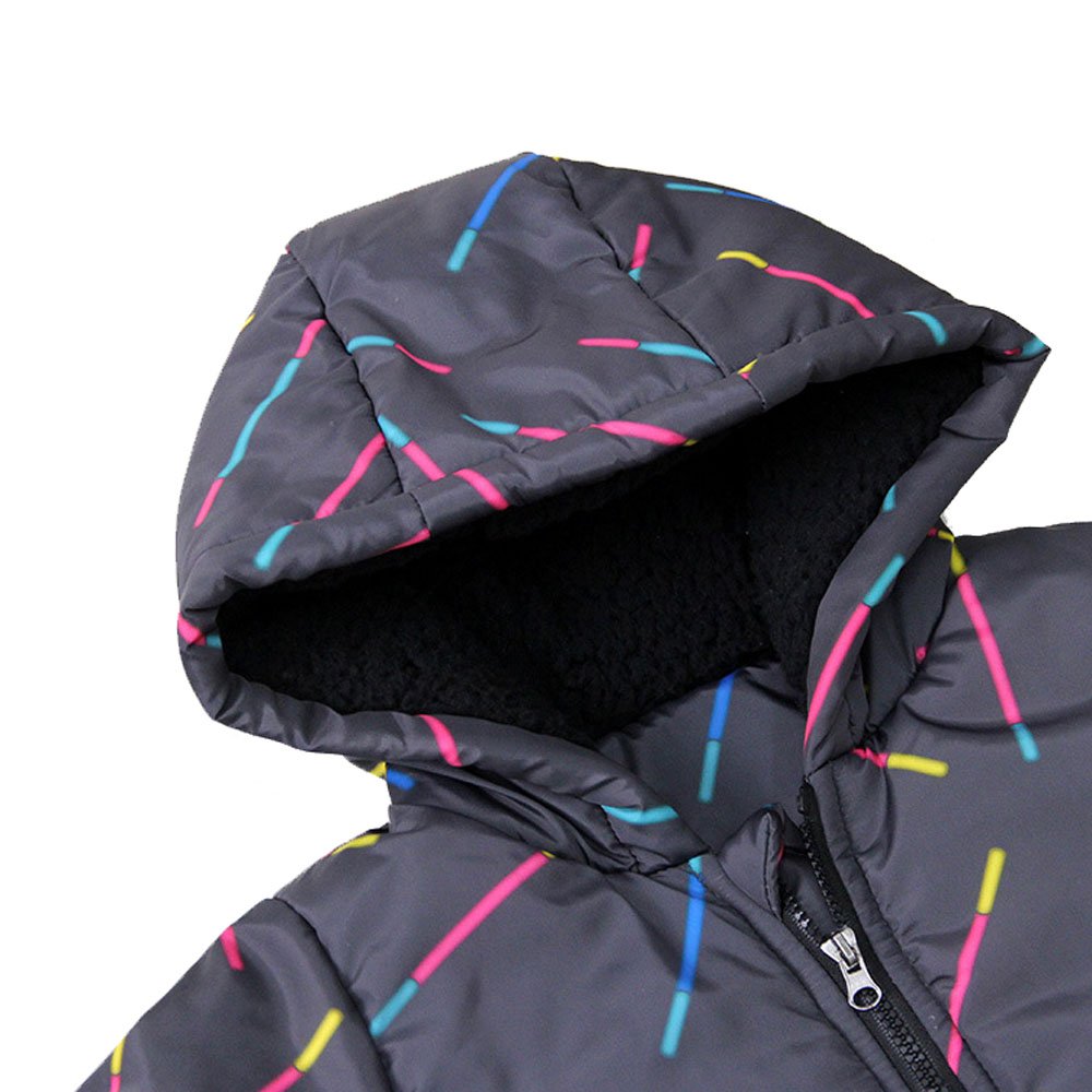 Ding Dong Baby Boy Girl Winter Hooded Puffer Snowsuit Jumpsuit Romper(6-12M) Black