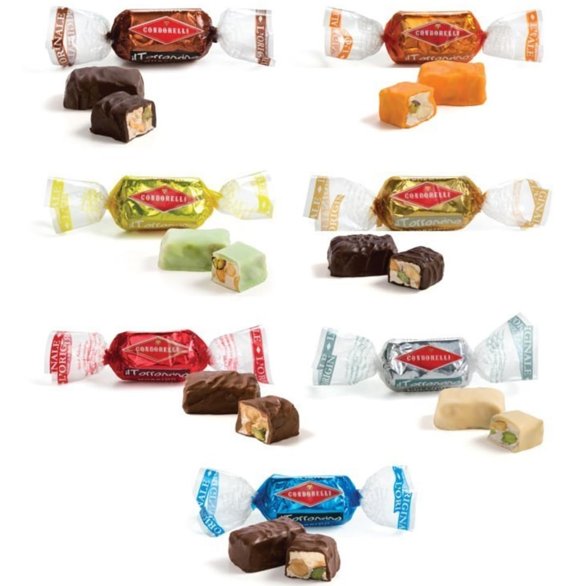Torroncini Condorelli Gusti Assortiti Sfuso da 1 kg Sacchetto Torrone Natale