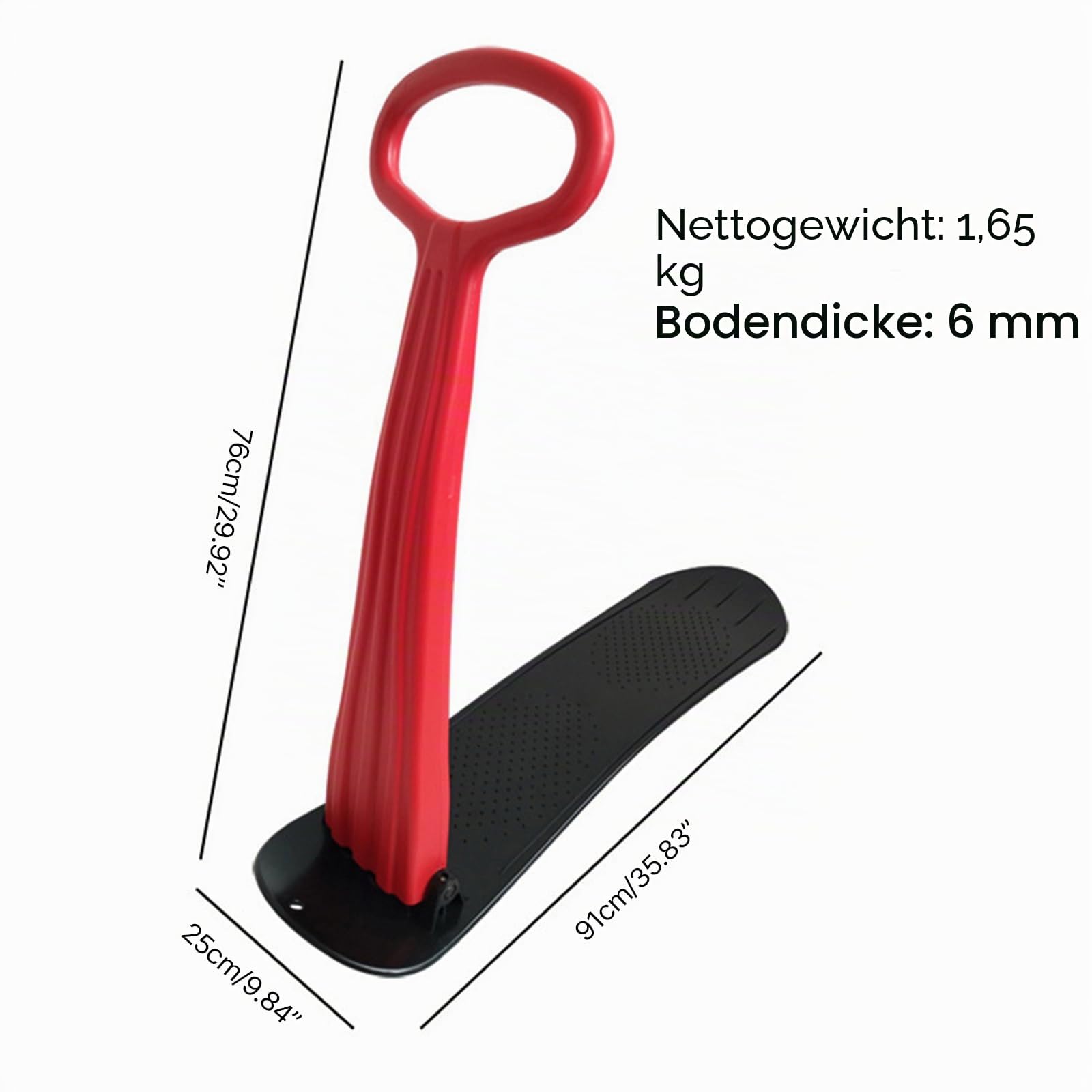 Leichter faltbarer Snowboard Schlitten Snow Scooter Schlitten Faltbares Snowboard mit Lenker Skiscooter Outdoor Skifahren Ausrüstung